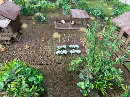 Vietnam War Village Terrain – 28mm Scale Handcrafted Vietnam War Village Terrain – 20–28mm
