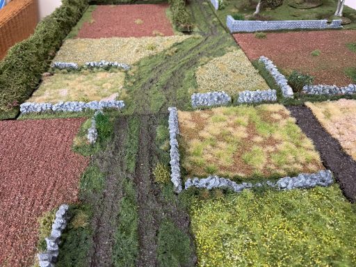 28mm Field Terrain – Handcrafted Countryside Scenery Handcrafted Field Terrain Piece – 20–28mm Scale